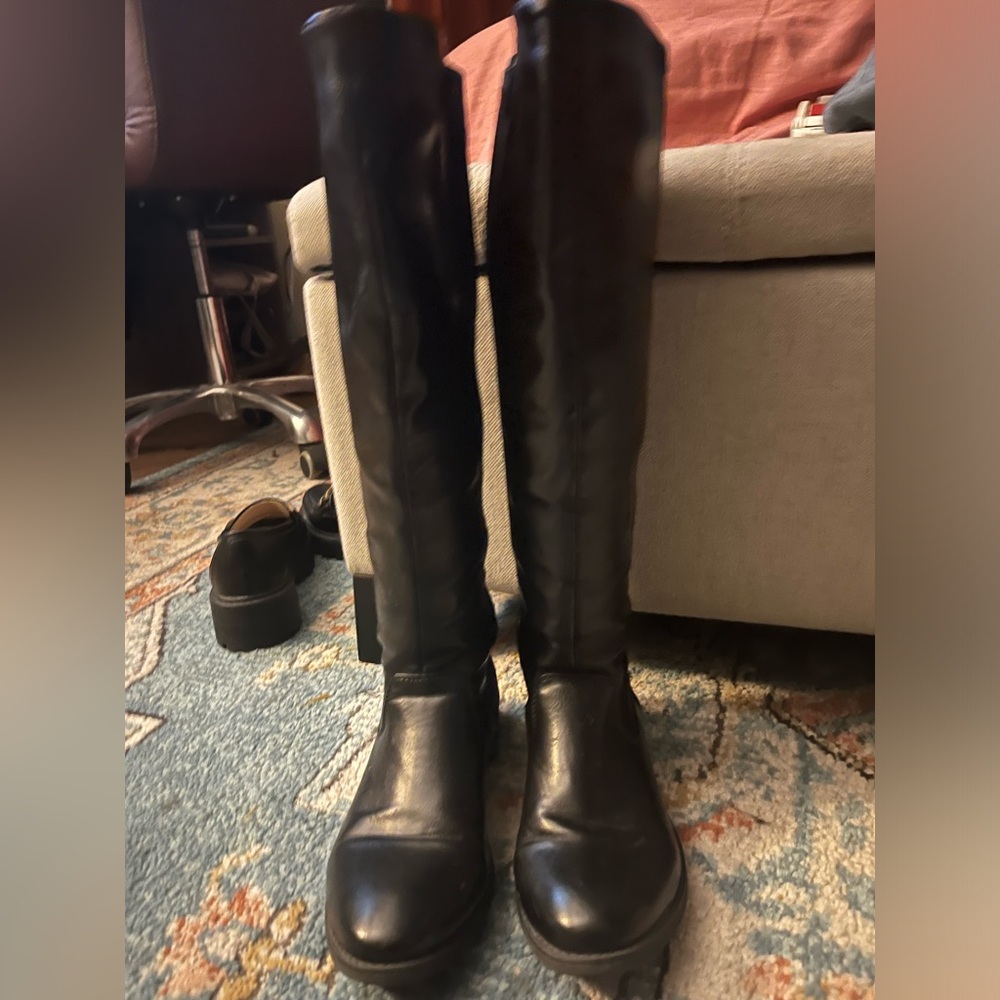 Black knee high boots